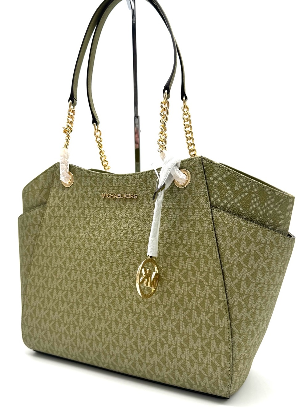 Michael Kors Jet Set Large Signature Logo Shoulder Bag - Oregano
